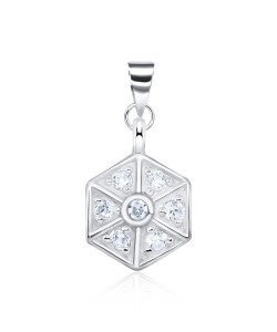 Hexagon Shaped Silver Pendant SPEB-2150